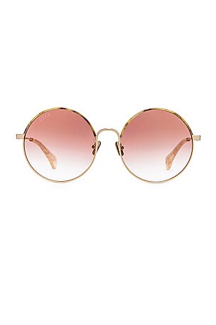 DIFF EYEWEAR Isla in Brushed Gold & Canyon Gradient Flash  display picture 3