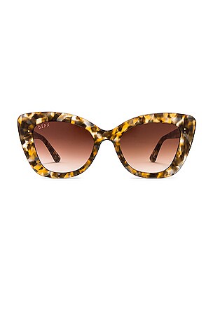 DIFF EYEWEAR Raven Sunglasses in Sea Turtle Tortoise & Brown  display picture 3