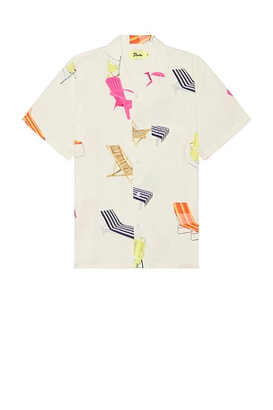 Beach Chair Leisure Stretch Button Up Shirt Duvin Design