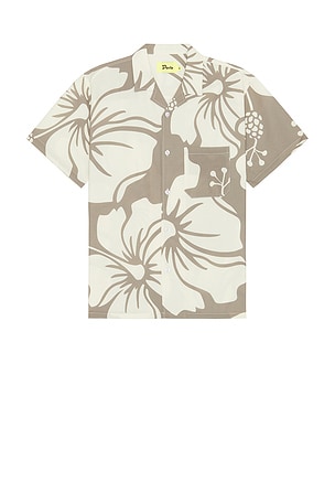 Hibiscus Leisure Stretch Button Up Shirt Duvin Design