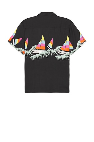 Duvin Design Sailing Button Up Shirt in Black
