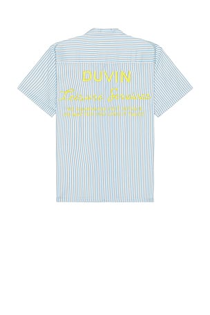 Duvin Design Worker Buttonup Shirt in Blue. Size XL/1X. Also
