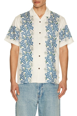 Duvin Design Pearl Button Up Shirt in Cream. Size XL/1X. Also