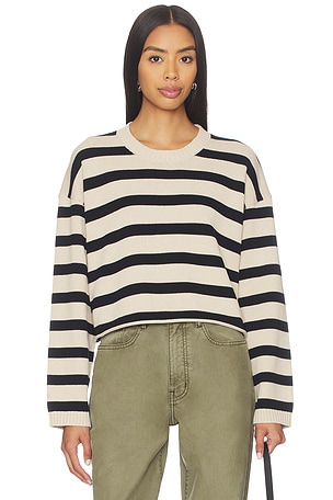 Cropped Stripe Sweater Denimist