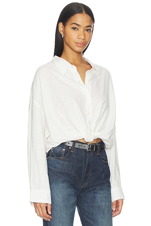 Denimist Twisted Front Shirt in White