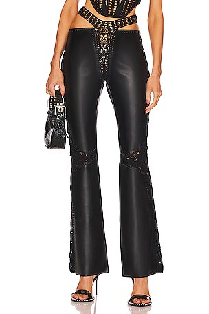 leather bustier top dress Sunset Embellished Leather Bustier Black / XXL main image 0