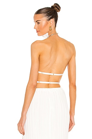 Dion Lee Pinnacle Pleat Crop Top in Violet | FWRD