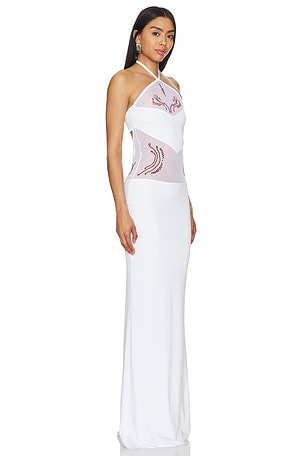 Di Petsa Love Tattoo Dress in White