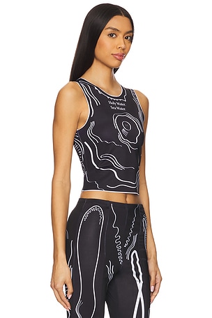 Di Petsa Venus Shell Lycra Top in Black