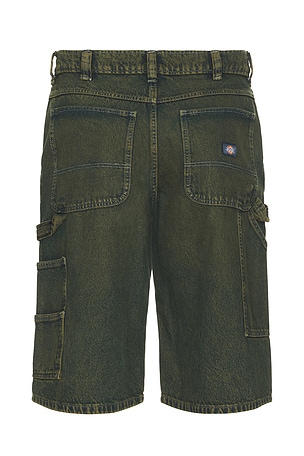 Dickies 14 Loose Denim Painter Short in Green