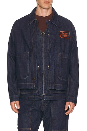 Dickies x Harley Davidson Denim Jacket in Blue. Size XL/1X. Also