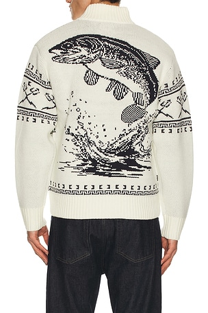 Old Timer Full Zip Sweater Dark Seas