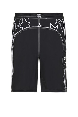 Dark Seas Time Warp Boardshort in Black