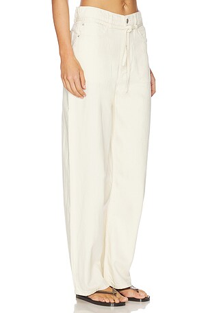 DL1961 Casie Relaxed Wide Leg Jeans in Cream