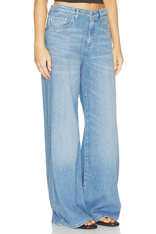 DL1961 Alex Aura Low Rise Baggy Wide Leg Jeans in Blue