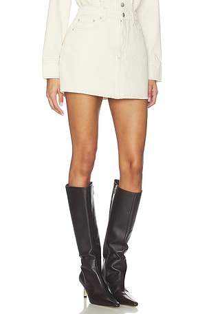 DL1961 Alma Denim Skirt in Cream
