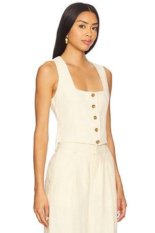 DL1961 Lizzie Cropped Top in Cream