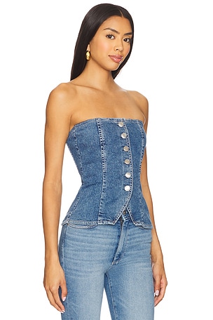 DL1961 Bustier Top in Blue