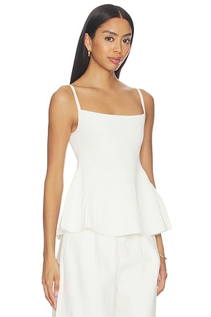 DL1961 Peplum Tank Top in White