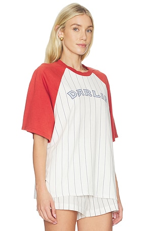 Darlin Old Skool Raglan Tee in White