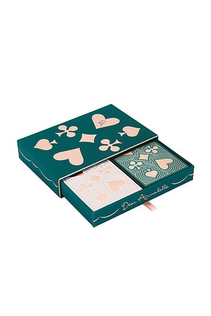 Dear Annabelle Lady Luck Playing Cards in Green