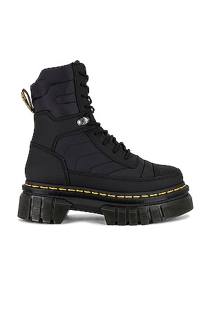 Audrick 8 Eye Rubberized Leather Boot Dr. Martens