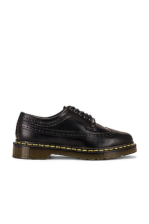 Martens 3989 Yellow Stitch Brogue in Black REVOLVE