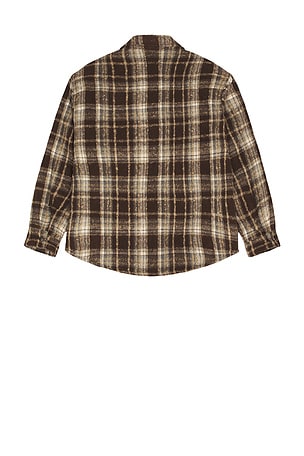 Dunst Quilted Check Flannel Shirt in Brown