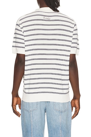 Dunst Striped Polo in White