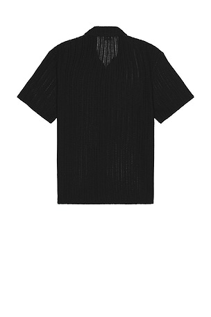 Dunst Crochet Short Sleeve Shirt in Black