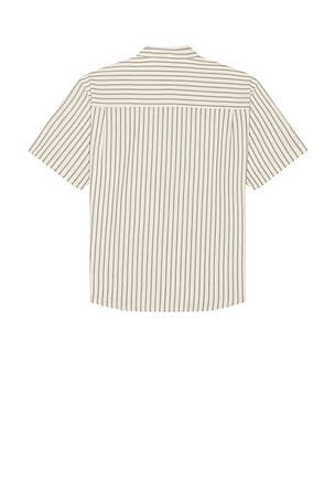 Dunst Dunst camisa manga corta en color crema talla S en Cream Stripe - Cream