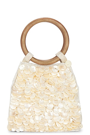 Dolce Vita Beaded Bag in Cream