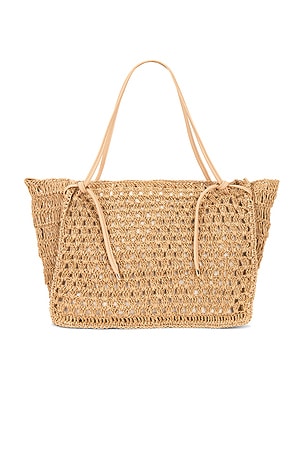 Dolce Vita Ravello Raffia Tote Bag in Neutral