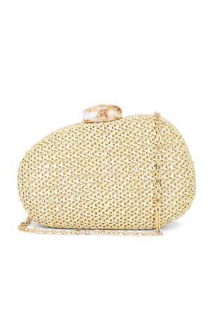 Dolce Vita Dionne Raffia Box Clutch in Neutral