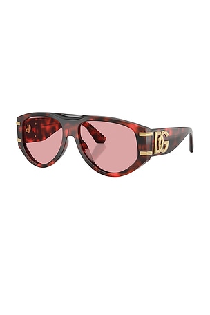 Dolce & Gabbana Shield Sunglasses in Brown