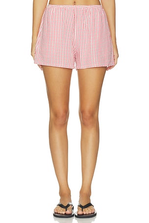 x REVOLVE The Cotton Gingham Tap Short DONNI.