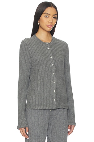 DONNI. The Sweater Rib Cardi in Grey. Size XS. Also