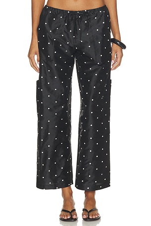PANTALON CARGO EN TAFFETAS AVEC CORDON DONNI.