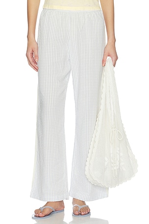УКОРОЧЕННЫЕ БРЮКИ THE COTTON GINGHAM STRIPE CROP PANT DONNI.