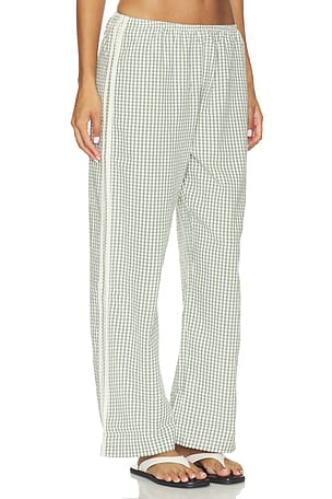 The Cotton Gingham Stripe Crop Pant DONNI.