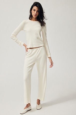 Pointelle Simple Cropped Pant DONNI.