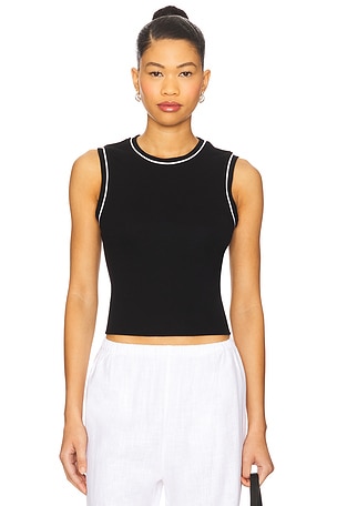 Baby Rib Contrast Tank Top DONNI.