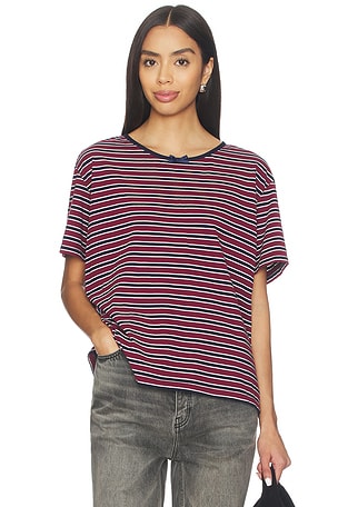 The Stripe Jersey Oversized Bow Tee DONNI.