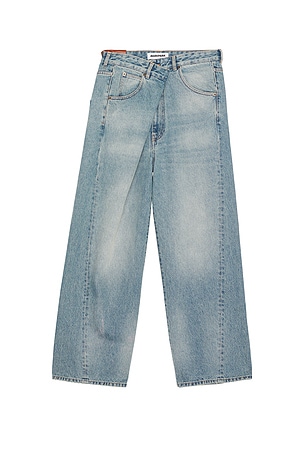 Ined Fold Over Denim Pants DARKPARK