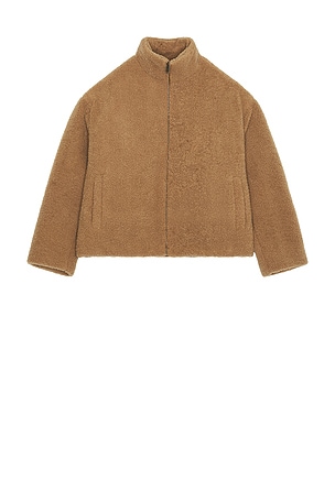 Devin Faux Shearling Dropped Shoulder Jacket DARKPARK