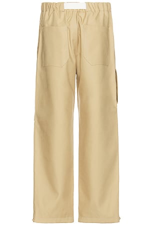 DARKPARK Jordan Heavy Cotton Satin Relax Fit Trousers in Brown