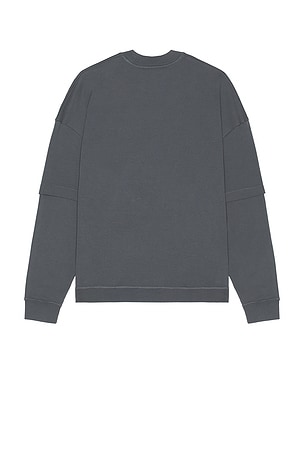 DARKPARK Troy Double Sleeve Tee in Grey