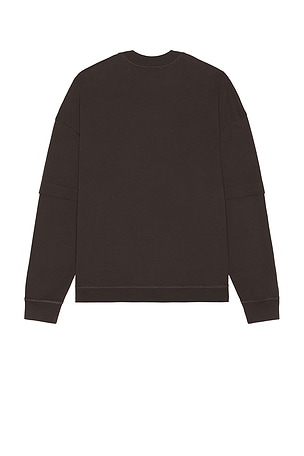 DARKPARK Troy Double Sleeve Tee in Brown