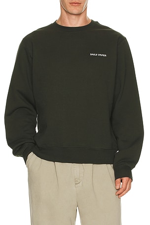 Daily Paper Matchstick Shield Sweatshirt in Dark Green