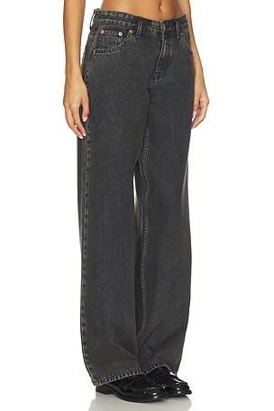 Dr. Denim Hill Wide Leg Jeans in Black. Size 30. Also